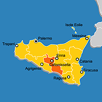 Mappa B&B Provincia di Caltanissetta