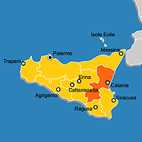 Mappa B&B Provincia di Catania